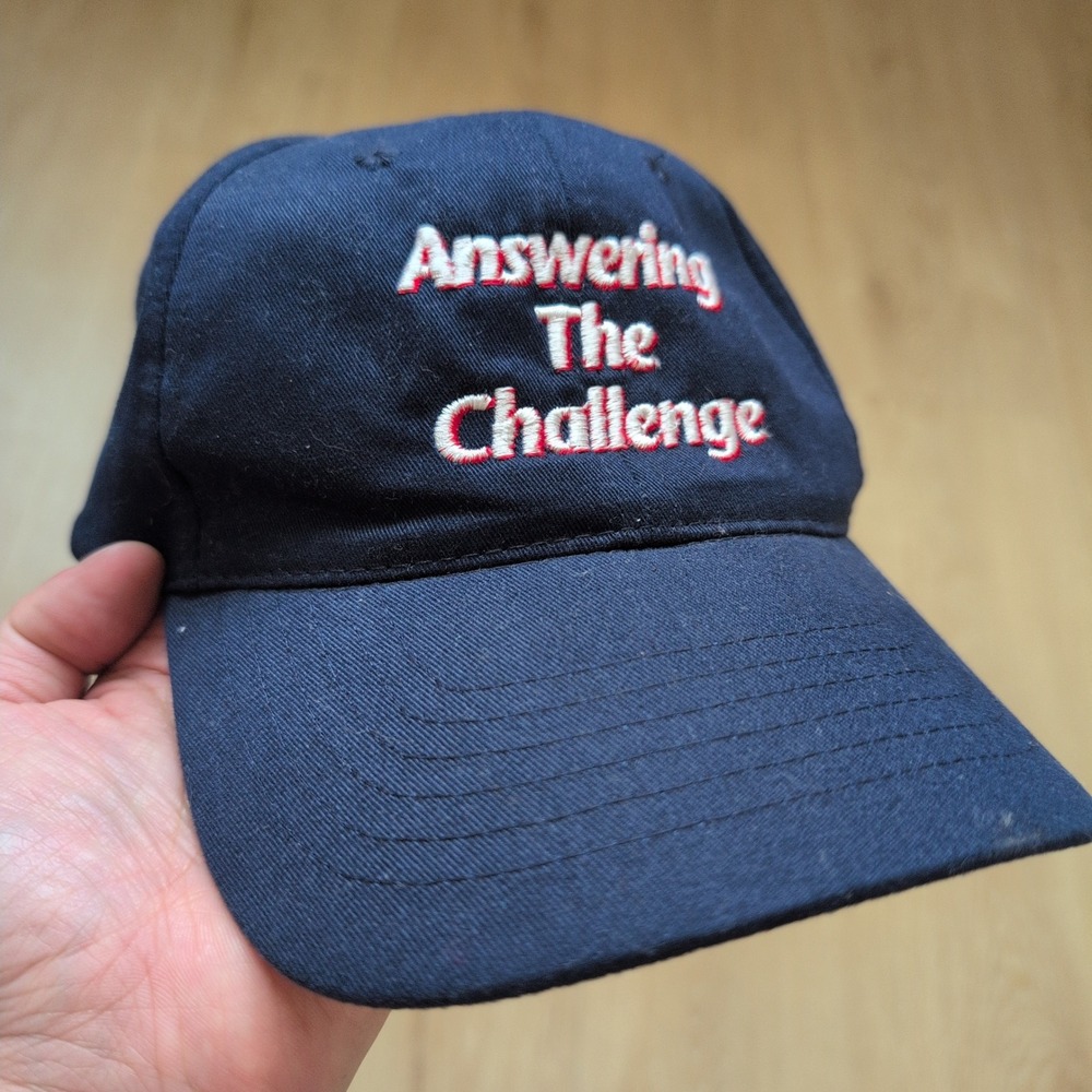 VTG HeadShot KC Caps Bell Helicopter Answering The Challenge Navy Blue Hat OSFM